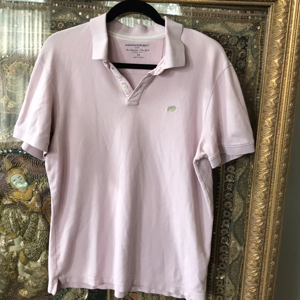 Banana republic pink men’s polo shirt